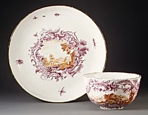 Cup and saucer by Fürstenberg Porcelain Manufactory