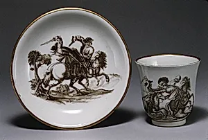 Cup and saucer by Vienna|Claudius Innocentius Du Paquier period