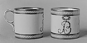 Cup (one of two) (part of a traveling tea service)