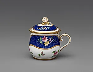 Cup with cover (pot à jus) by Sèvres Manufactory|Jean-Nicolas Le Bel