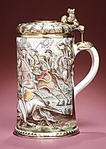 Cylindrical tankard by M. S. of Nuremberg, Germany