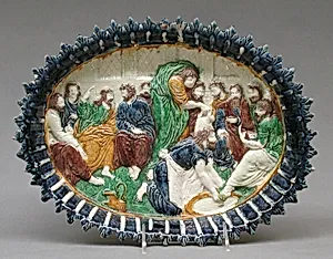 Dish with Christ washing the feet of St. Peter
