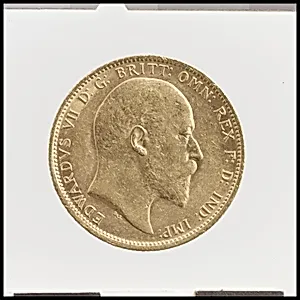 Edward VII sovereign by Benedetto Pistrucci|G.W. DeSaulles