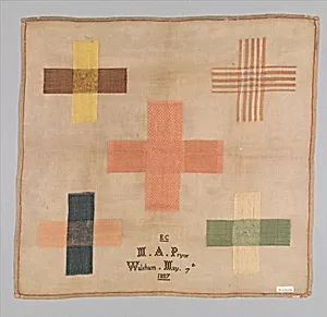 Embroidered darning sampler