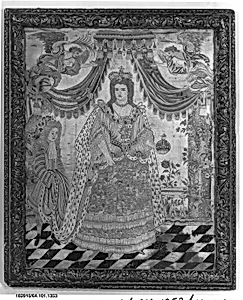 Embroidered portrait of Queen Anne of Great Britain by Unknown Artist