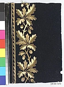 Embroidery sample for a man’s suit