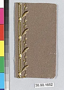Embroidery sample for a man’s suit by Unknown Artist