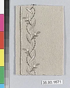 Embroidery sample for a man’s suit by Unknown Artist