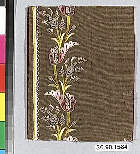 Embroidery sample for a man’s suit or waistcoat by Unknown Artist