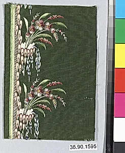 Embroidery sample for a man’s suit or waistcoat