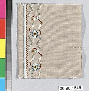 Embroidery sample for a man’s suit or waistcoat