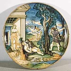 Footed bowl depicting Cephalus killing Procris