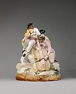 Four Carnival Musicians by Zurich Pottery and Porcelain Factory|Joseph Nees