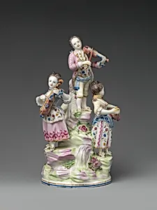 Four musicians by Mennecy