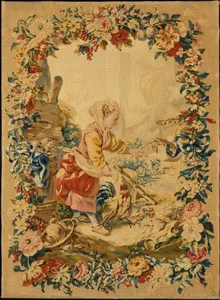 Girl Feeding Chickens from the series known as the Enfants de Boucher