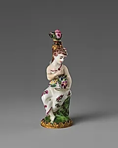 Girl with a basket of flowers by Saint James's Factory