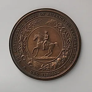 Impress of the seal of the Confederate States, 1862 by P. A. Foley|Joseph Shepherd Wyon