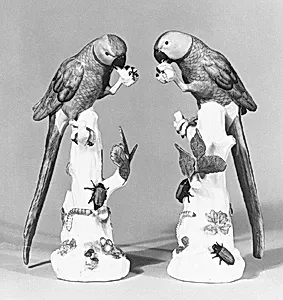 Indian parrot (one of a pair) by Johann Joachim Kändler|Meissen Manufactory