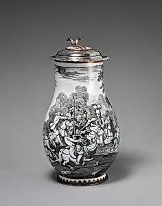 Jug with cavalry scene by Wölfgang Rössler|Christoph Drentwett