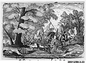 Lion Hunt ("America") by Leonardus Quesi|Antonio Tempesta