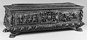 Marriage chest (cassone) with scenes from the story of David and Goliath
