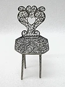 Miniature chair (one of three) (part of a set) by Unknown Artist