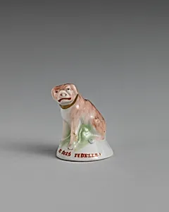 Miniature seal in the form of a dog by Chelsea Porcelain Manufactory