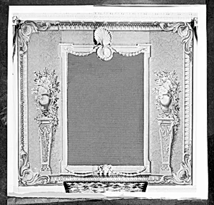 Mirror surround with vases