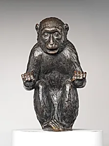 Monkey fountain figure by Caspar Gras