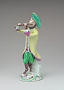 Monkey musician (part of a set) by Derby Porcelain Manufactory