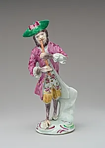 Monkey musician (part of a set) by Derby Porcelain Manufactory