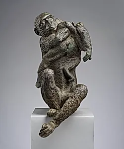 Mother ape by Camillo Mariani