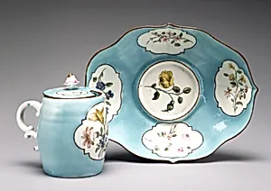 Mustard pot with cover and stand