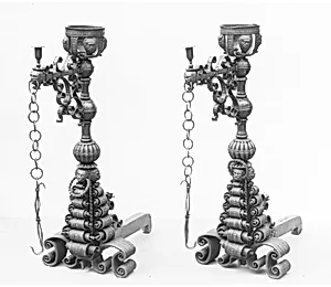 Pair of andirons