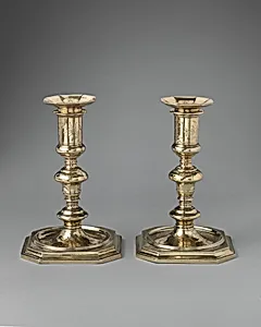 Pair of candlesticks (part of a toilet service)