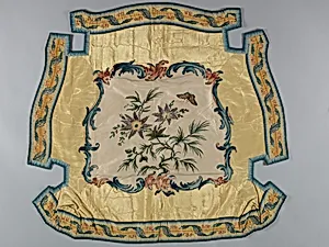 Pair of chair seat covers by Jean Pillement