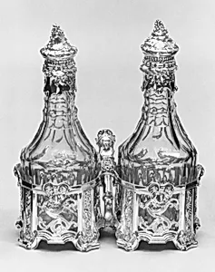 Pair of cruets and cruet stands