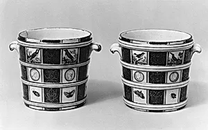 Pair of glass coolers by Tournai