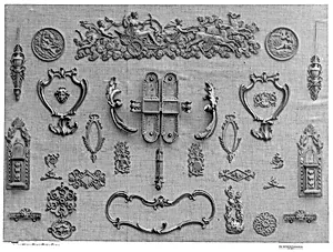 Pair of panel ornaments