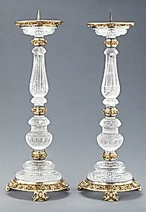 Pair of pricket candlesticks