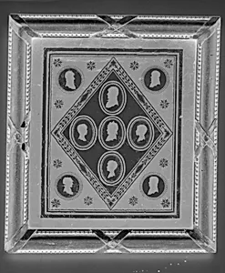 Panel with nine portraits