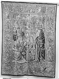 Paul Preaching at Philippi from a set of Scenes from the Life of Saint Paul by Raphael (Raffaello Sanzio or Santi)|Unidentified Weaver's Mark|Pieter Coecke van Aelst