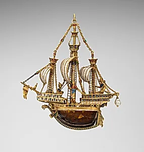 Pendant in the form of a ship by Alfred André