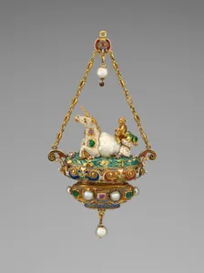 Pendant with a Triton Riding a Unicorn-like Sea Creature