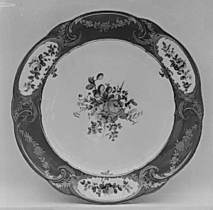 Plate (assiette à palmes) (1 of 102) (part of a service) by Sèvres Manufactory|Bertrand