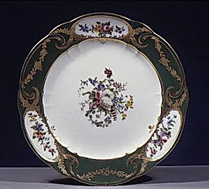 Plate (assiette à palmes) (1 of 102) (part of a service) by Sèvres Manufactory|Jean-Nicolas Le Bel