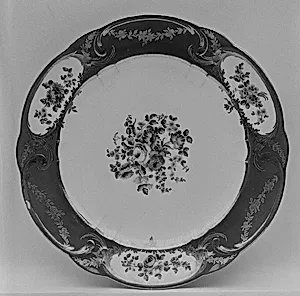 Plate (Assiette à palmes) (1 of 102) (part of a service) by Sèvres Manufactory|Guillaume Noël