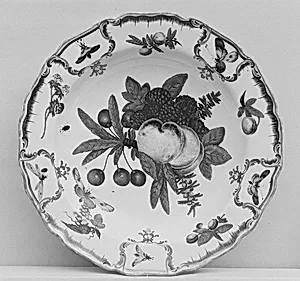 Plate (one of a pair) by Worcester factory