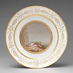 Plate with marine subject