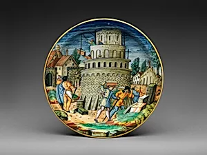 Plate with The Building of the Tower of Babel